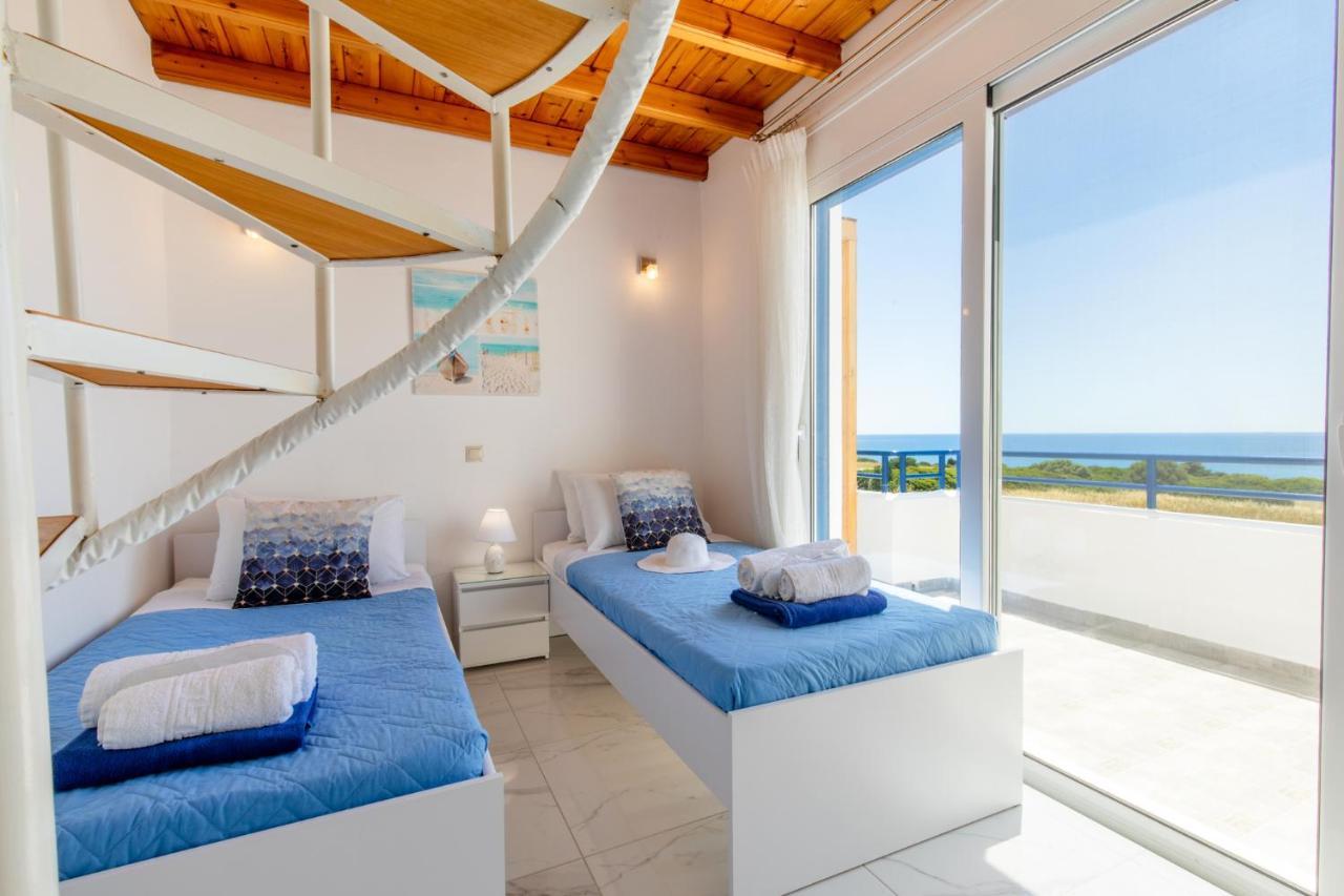White Blue Villa Lachania  Exterior photo