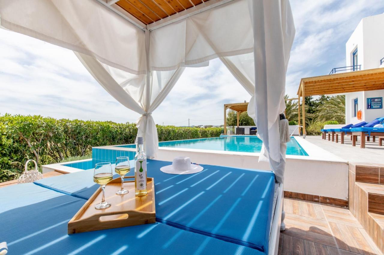 White Blue Villa Lachania  Exterior photo