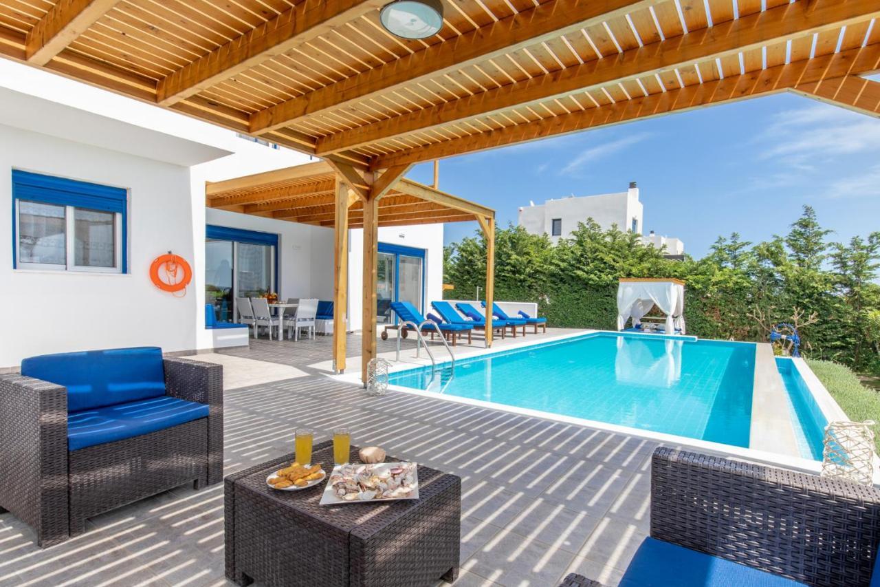 White Blue Villa Lachania  Exterior photo