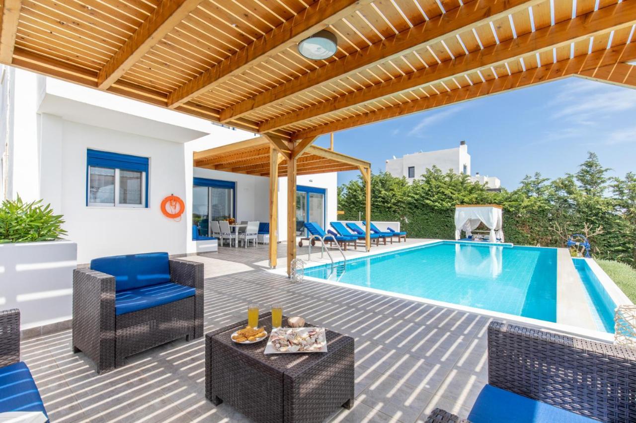 White Blue Villa Lachania  Exterior photo