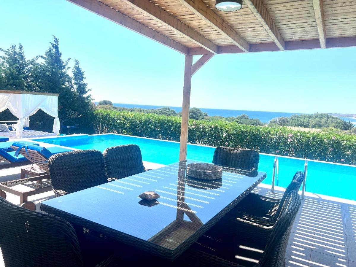 White Blue Villa Lachania  Exterior photo